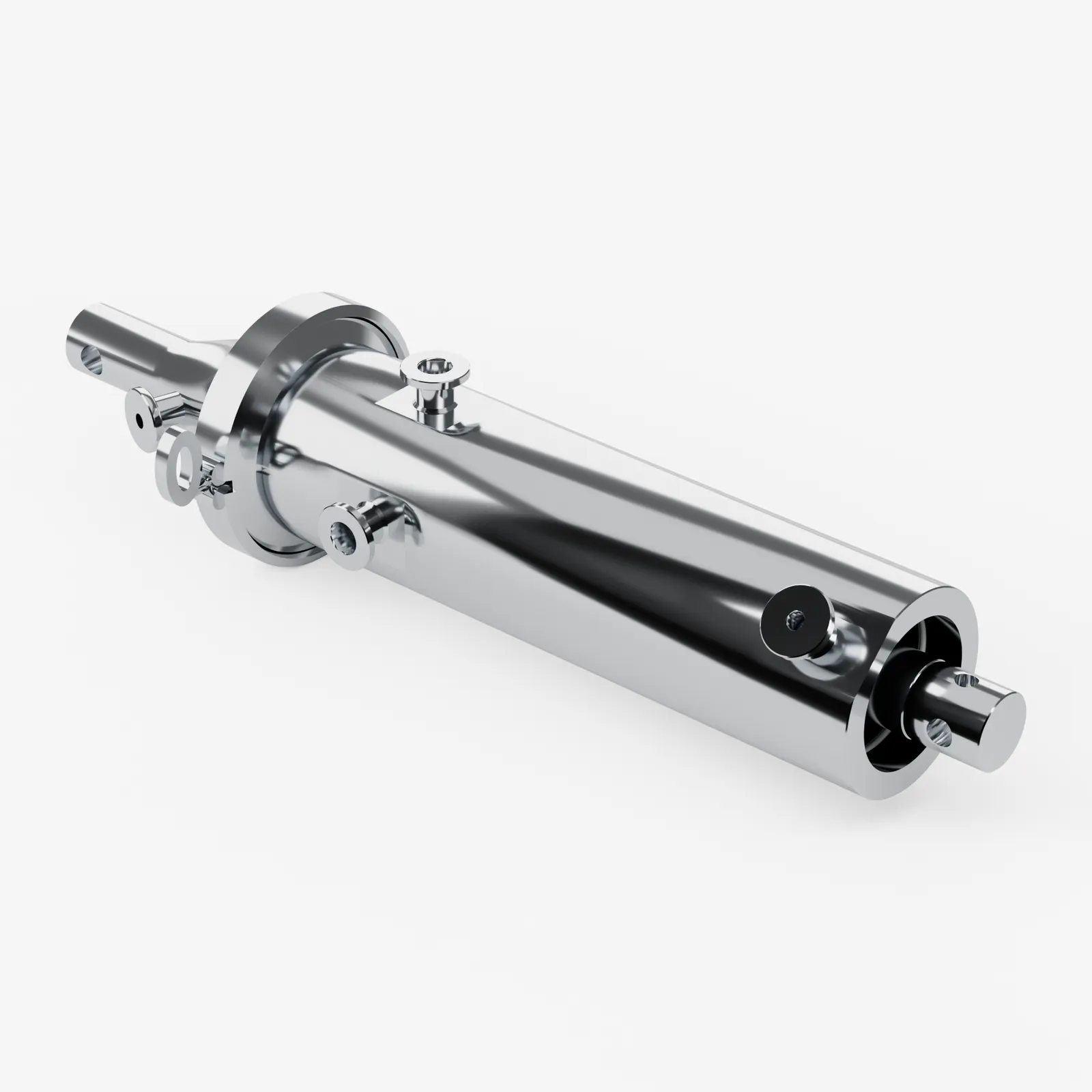 CIP/SIP pump Ø60, 50 / 75 ml, for Thimonnier machine, one-piece cylinder and piston in 316L stainless steel